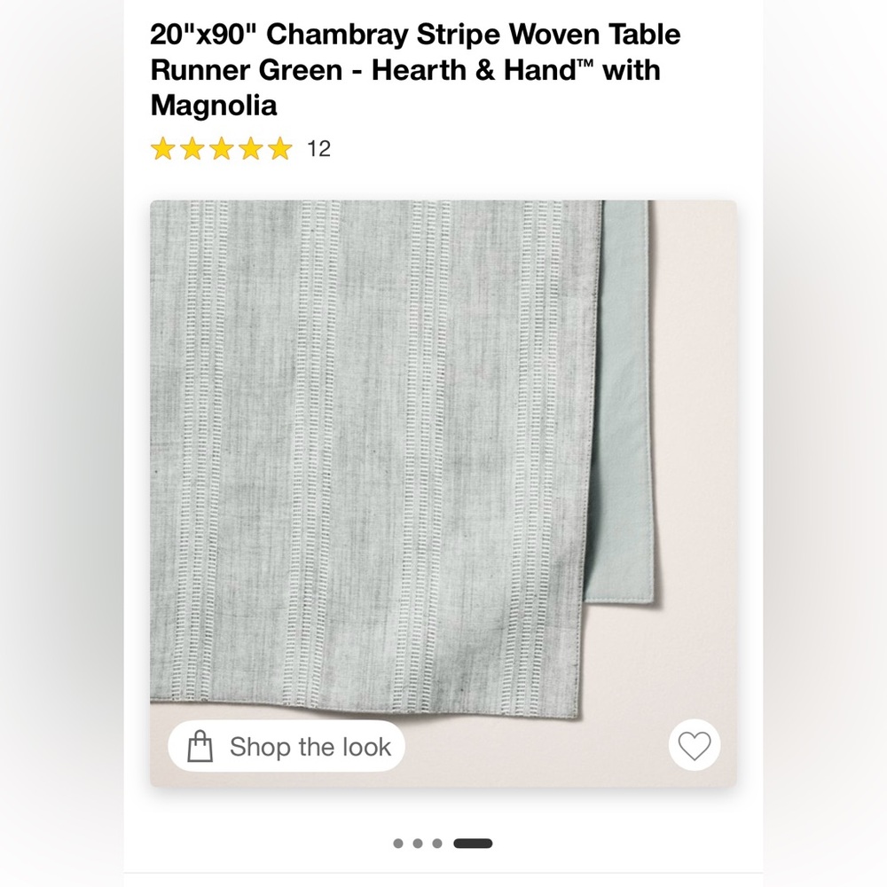 Hearth & Hand Oversized Chambray Table Runner